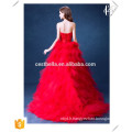 Robe De Soiree 2016 Red Lace Robes de soirée Bride Banquet Elegant Floor-length Party Robe de bal